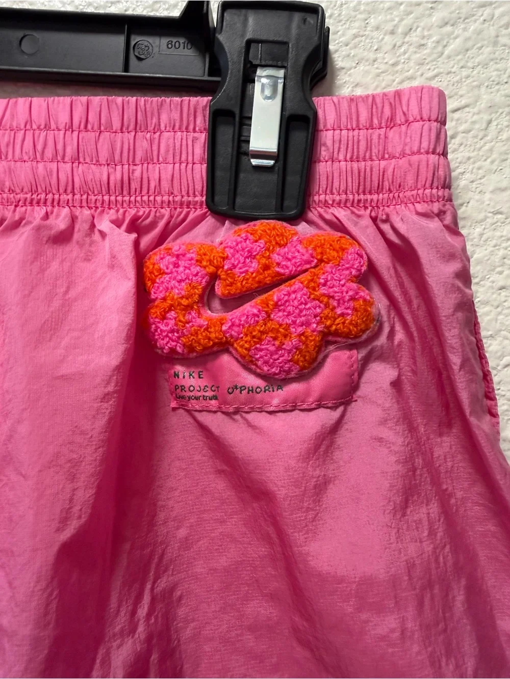 Nike Uphoria Pink Embroidered Floral Women's Shorts
